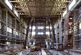 炭鉱の立坑櫓 水彩画　サイズはF10号 Sumitomo Akabira Coal Mine Vertical Shaft and Surrounding